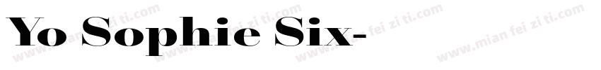 Yo Sophie Six字体转换
